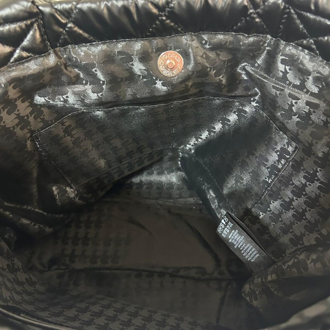 【希少】コラボ カールラガーフェルド 2WAYキルトトートバッグ 黒￼￼