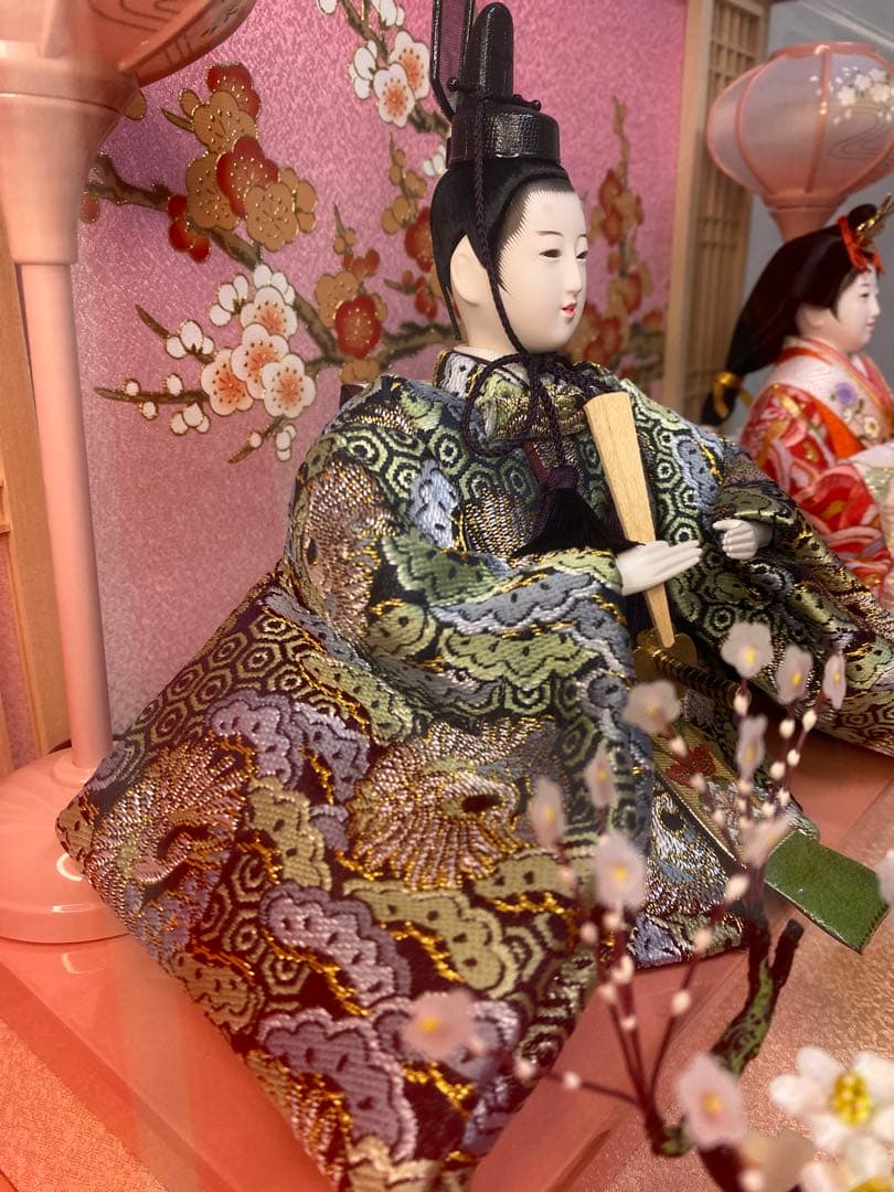 東京久月　雛人形ガラスケース入り親王飾り・間口約５０×奥行約３１×高さ約３７㎝
