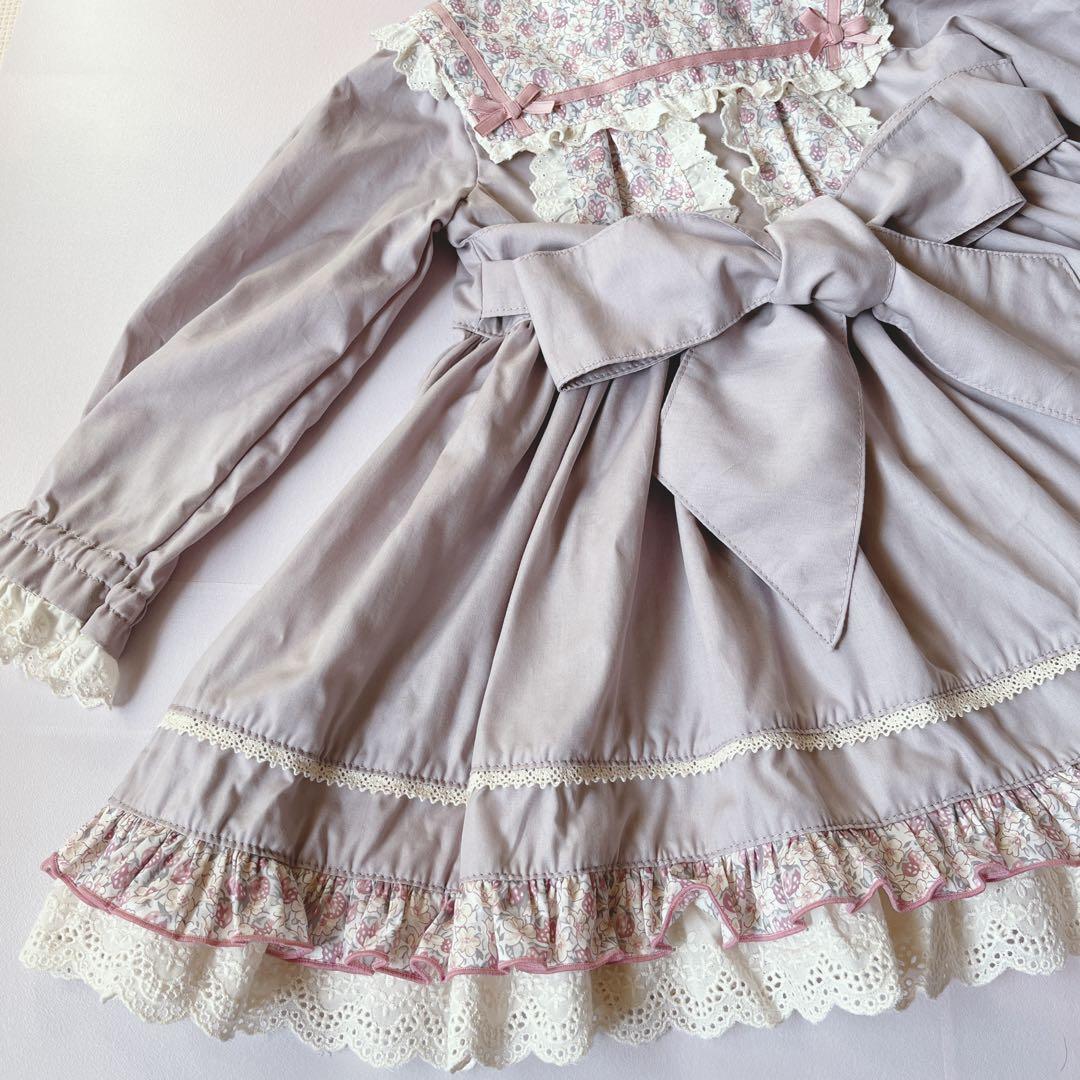 ちゃんまい♡90cmリバティ✖️無地セーラーワンピース