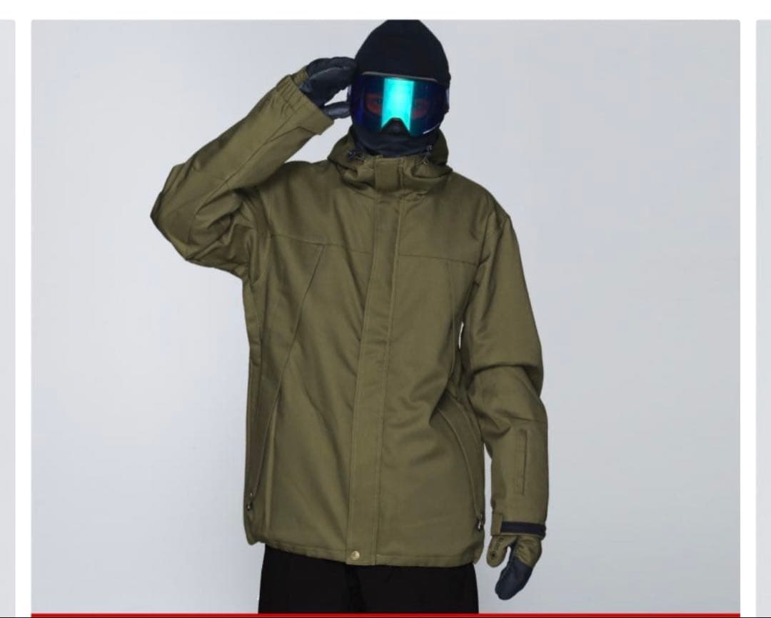 お買い得 スノーボード ウェア 上下 セット アーミー グリーン オリーブ M