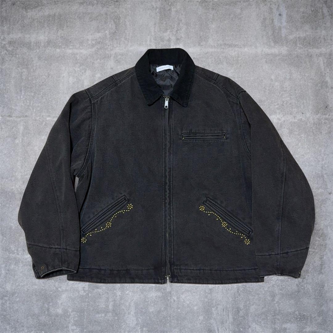 【リメイク】一点物　美品　ブルゾン　ダック地HTC アメカジ　スタッズ