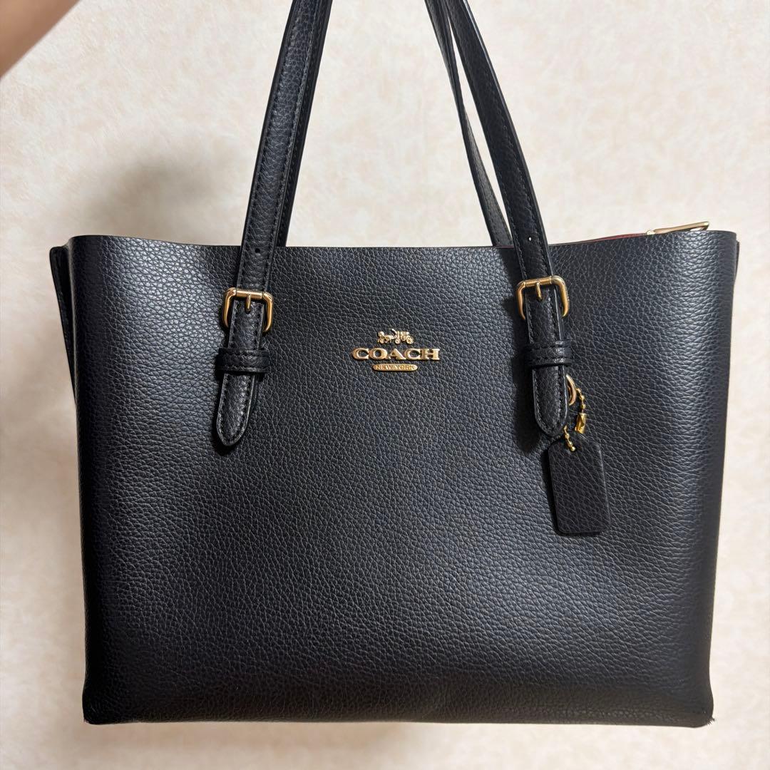 【美品】COACH モリートート25ショルダーバッグ 黒