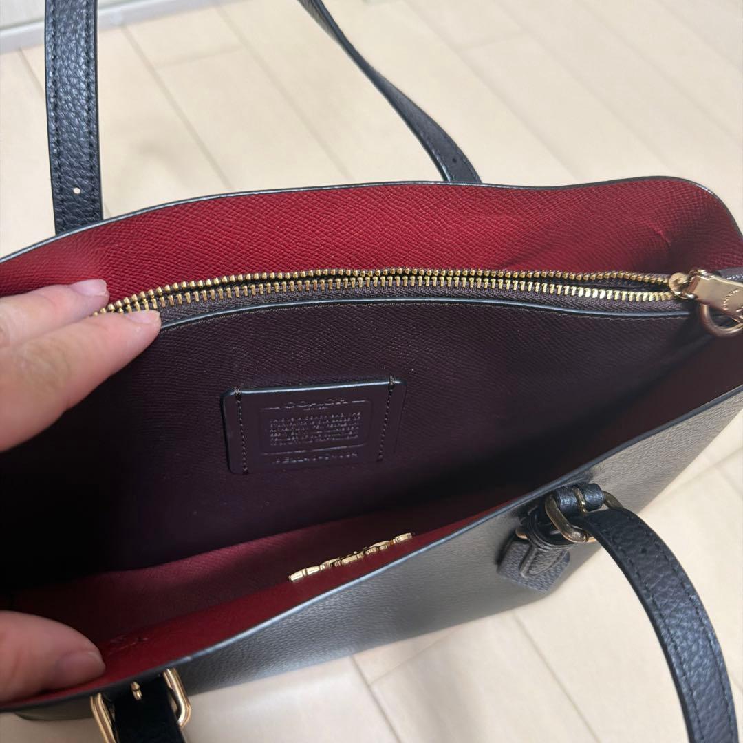 【美品】COACH モリートート25ショルダーバッグ 黒