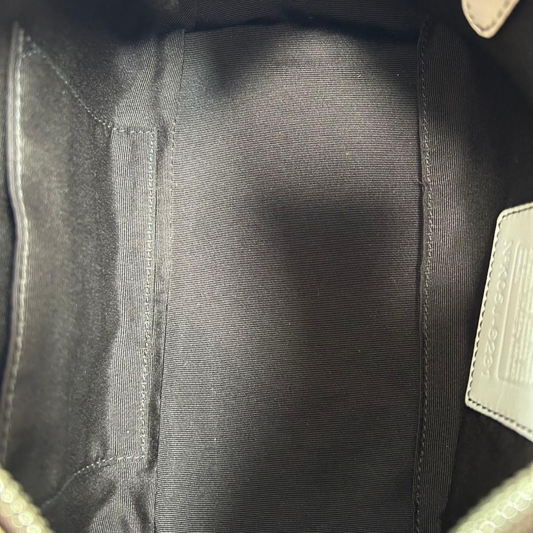 【美品/保存袋付】コーチ 6231 シグネチャー サッチェル ミニボストン 茶