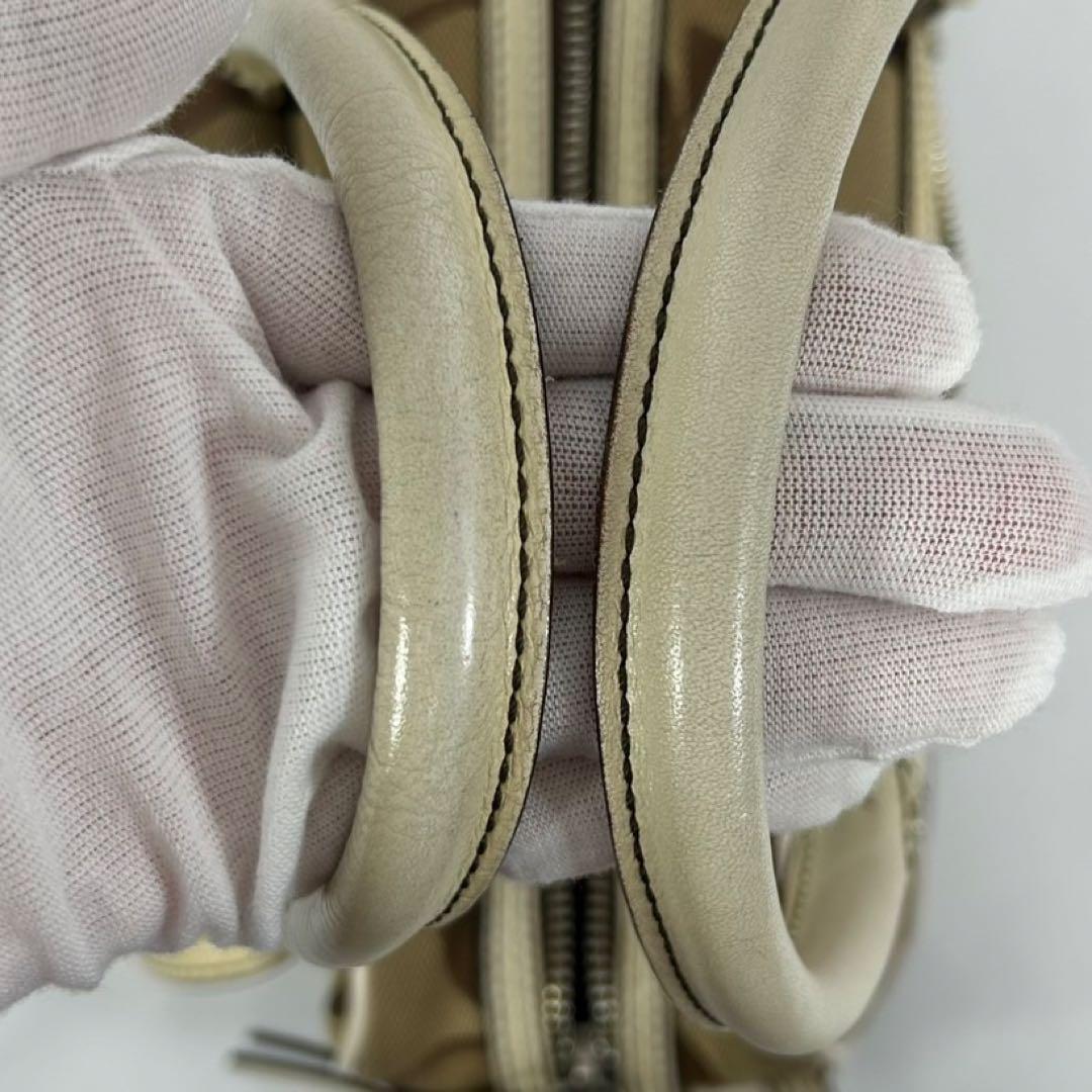 【美品/保存袋付】コーチ 6231 シグネチャー サッチェル ミニボストン 茶