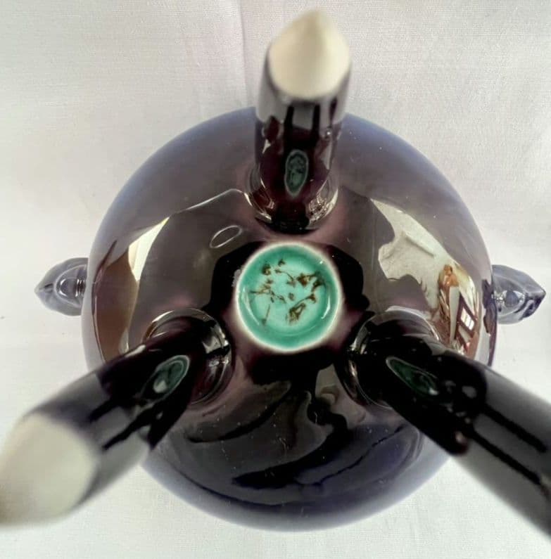 彩釉 久谷焼 香炉 徳田八十吉(正彦)