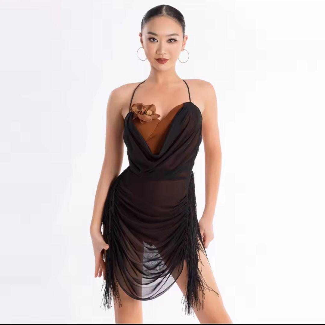 【新品未使用】フリンジ付きダンスドレス(Mサイズ)