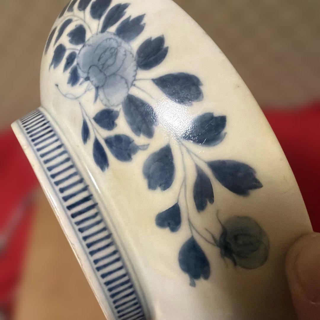 江戸時代 後半 染付　古伊万里 鍋島焼　七寸皿