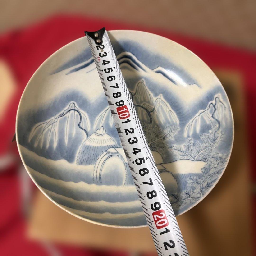 江戸時代 後半 染付　古伊万里 鍋島焼　七寸皿