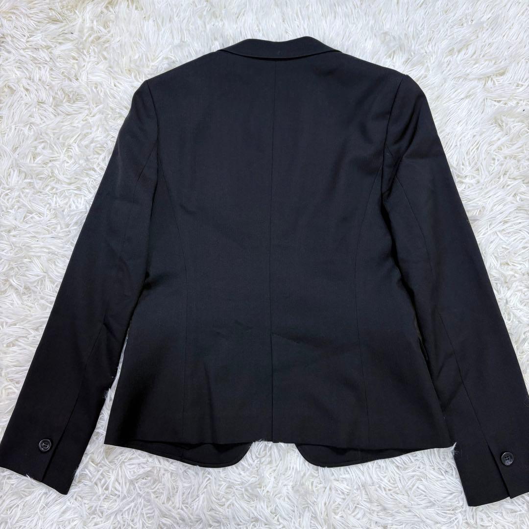 美品 23区 レディース 背抜き ブラック スーツセットアップ ストレッチ M