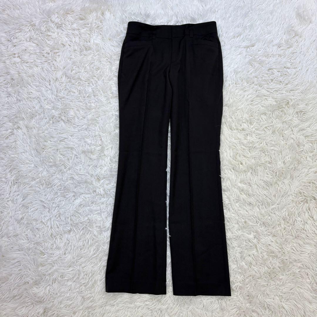 美品 23区 レディース 背抜き ブラック スーツセットアップ ストレッチ M