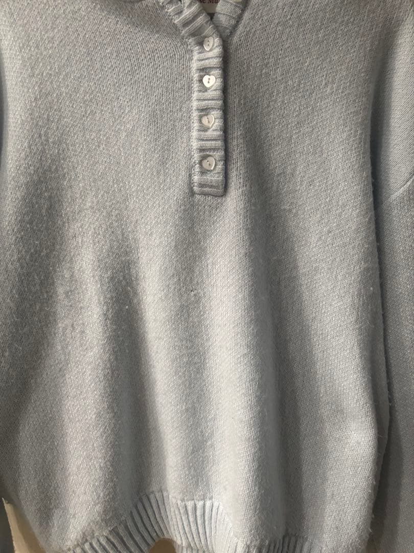 RoseMuse Mohair knit hoodie サックス