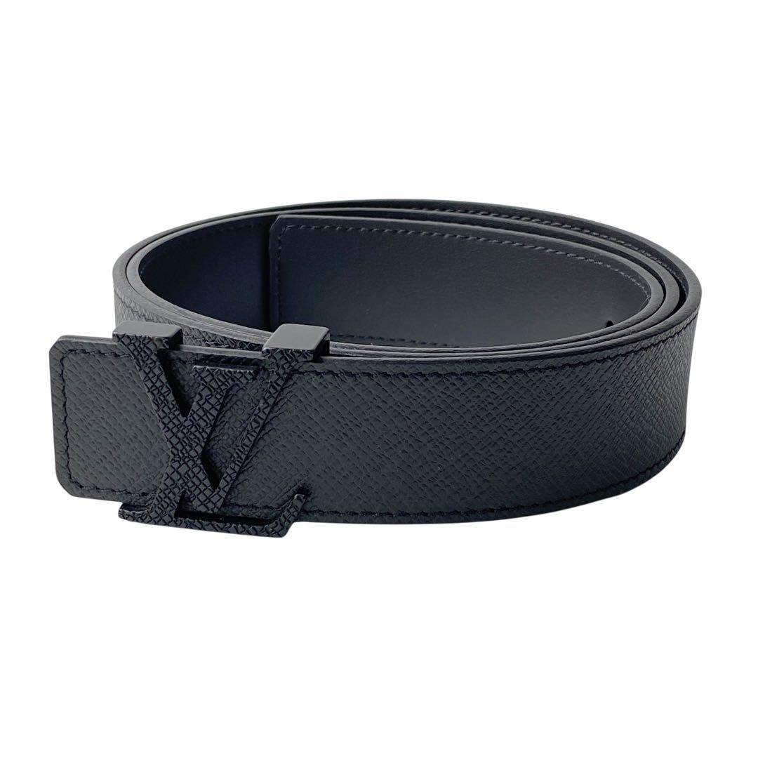 美品 ルイ ヴィトン タイガ サンチュール ベルトM0001 オールブラック