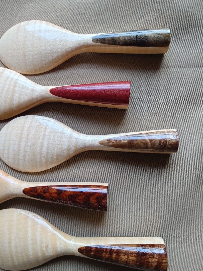 超高級手巻き寿司しゃもじ5本セット　世界の希少材