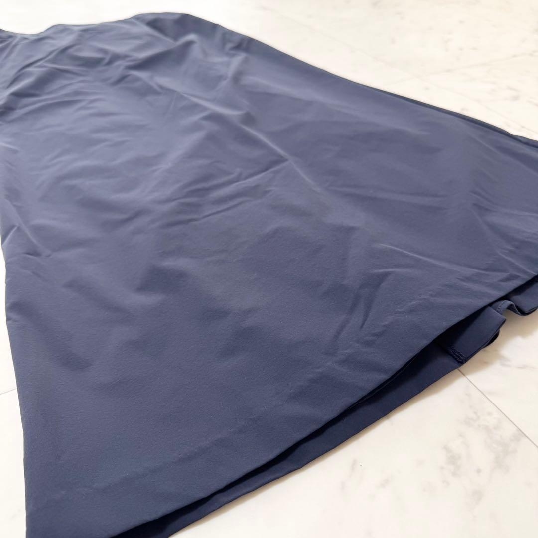 【美品】JENNE ジェンヌ バックトレーンスカート ロングスカート ネイビー