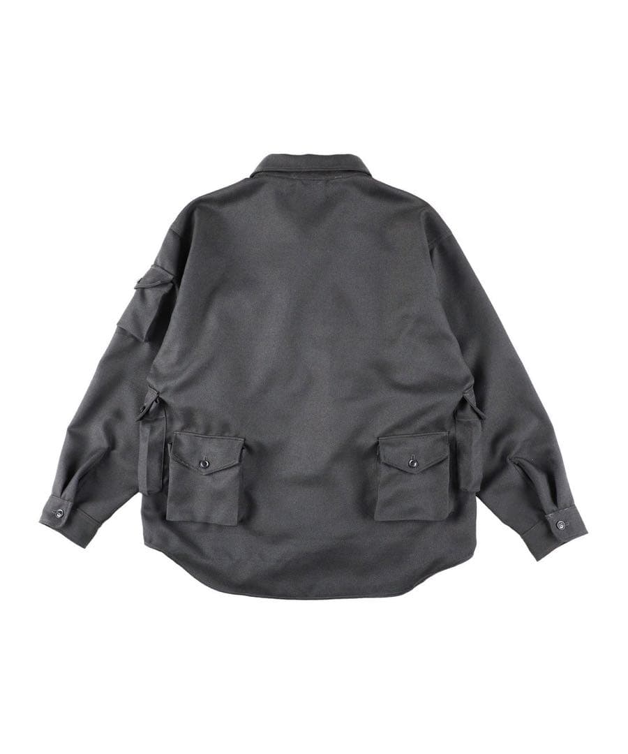 トップス MODMNT T/TWEED UTILITY CPO SHIRT GRY M