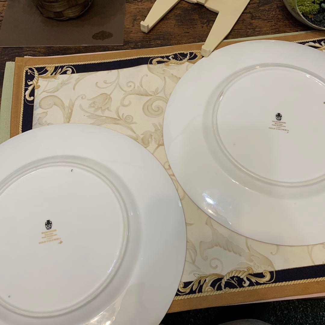 希少　ウェッジウッド ゴールド　コロンビア　27cmディナープレート2枚