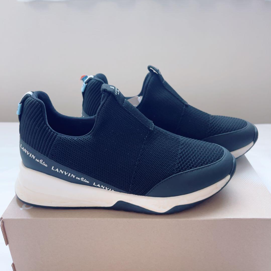 ランバンオンブルー　スニーカー　黒　完売品　スリッポン　ダイアナ