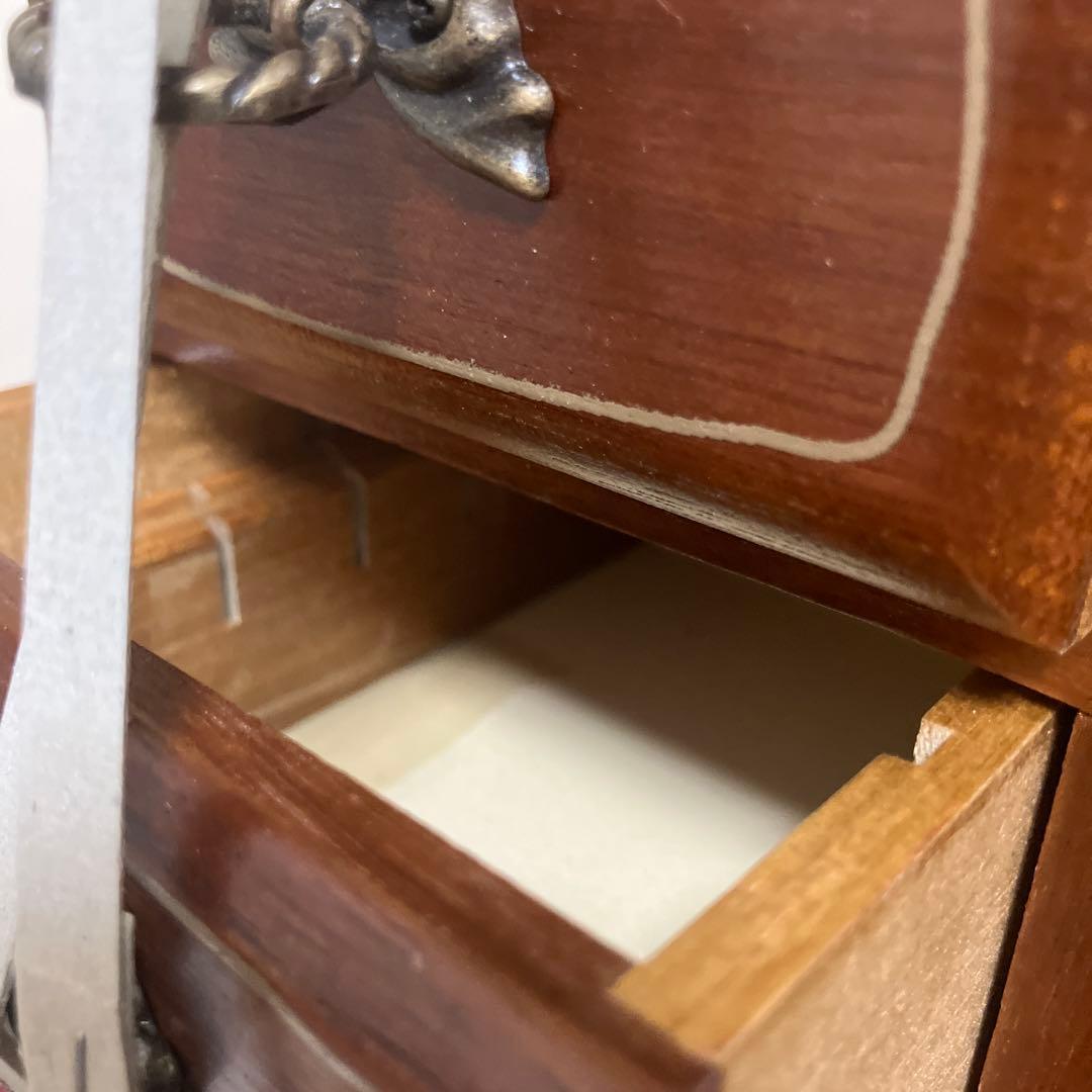 【タグ付き＊未使用】G-wood ジュエリーボックス　オルゴール　天然木　昭和