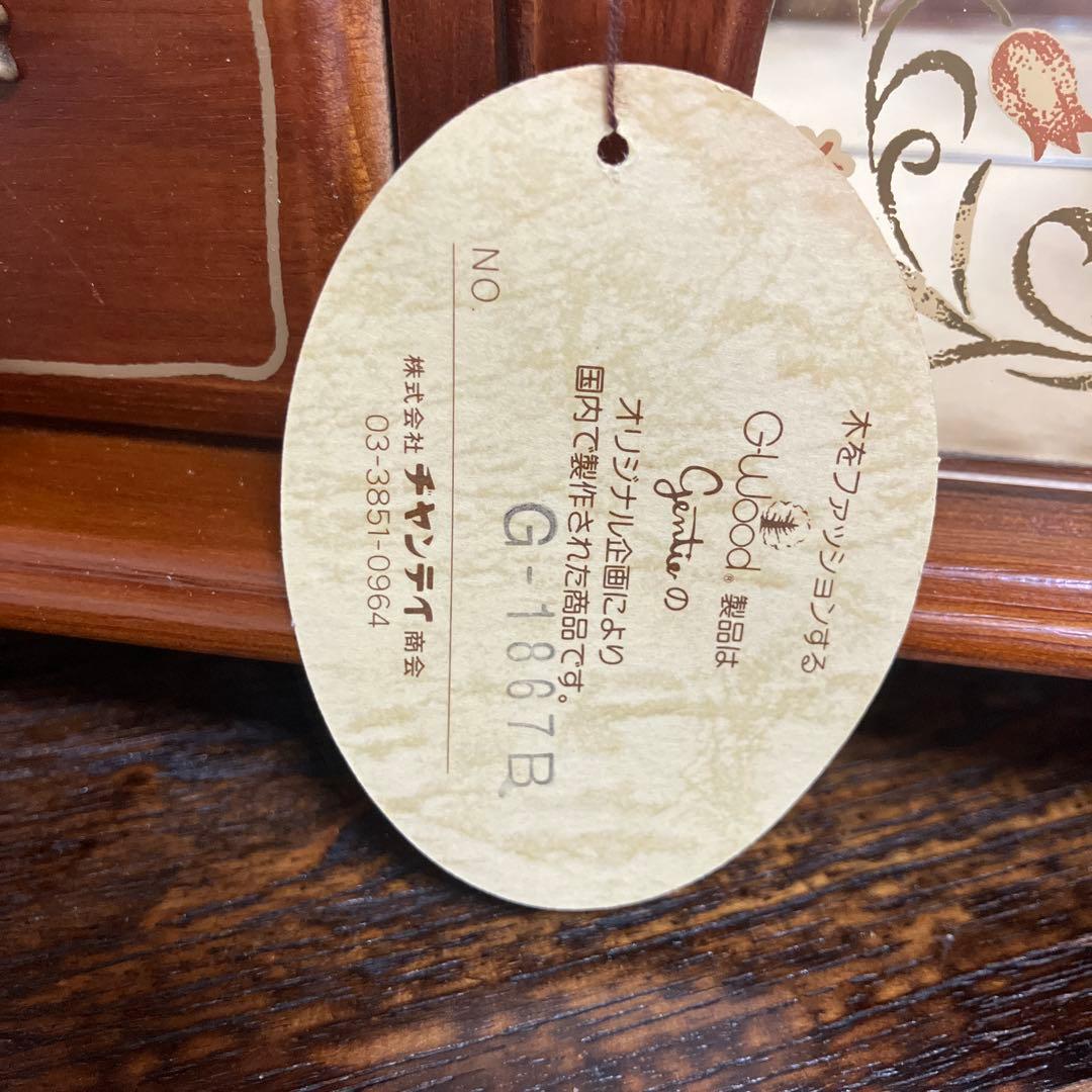【タグ付き＊未使用】G-wood ジュエリーボックス　オルゴール　天然木　昭和