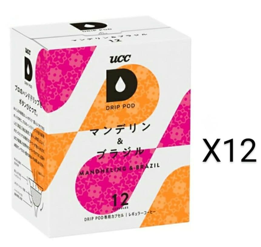 ユーシーシー上島珈琲UCC DRIPPODマンデリン＆ブラジルX12箱