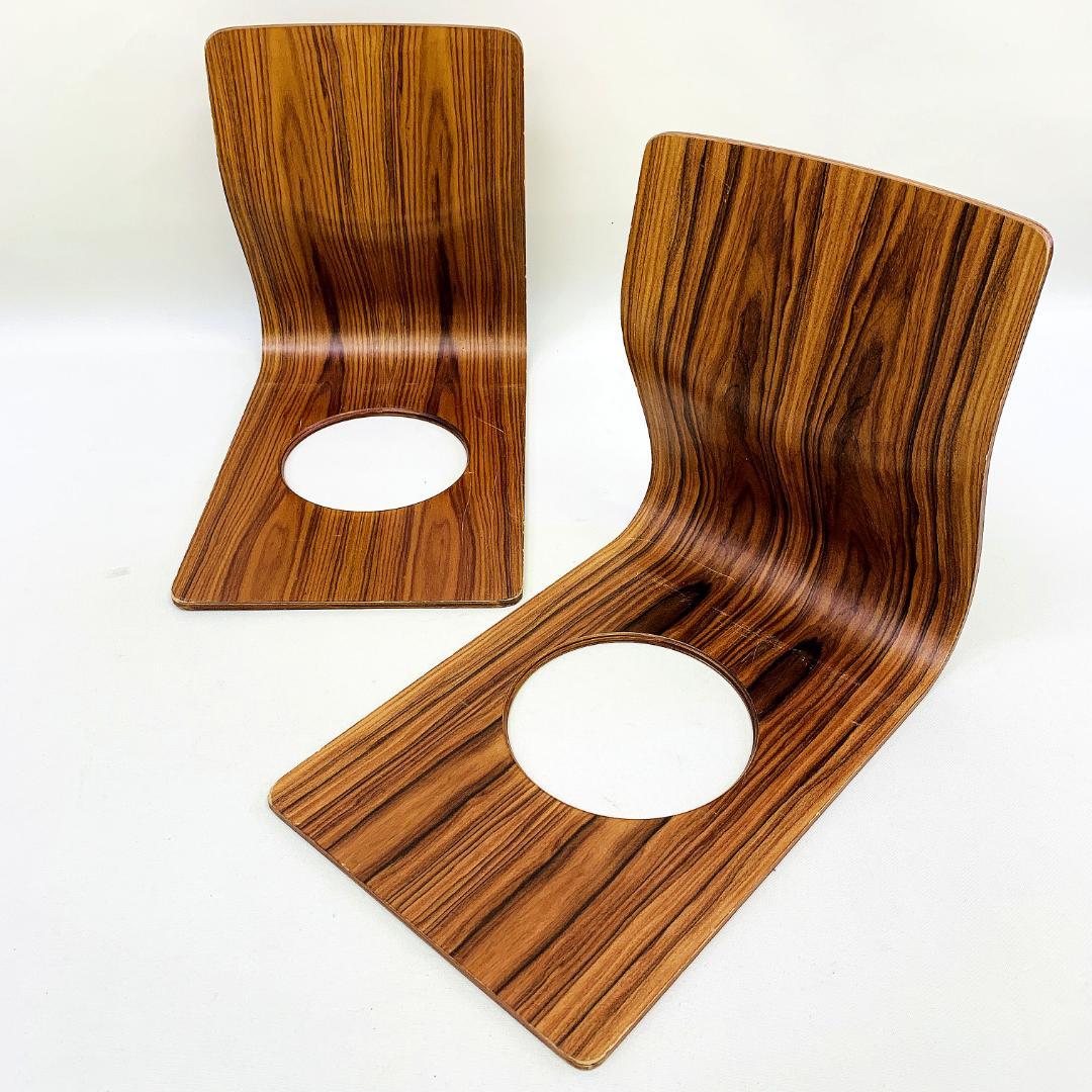 Tendo 天童木工 座椅子 2脚セット 藤森健次 曲木 ケヤキ ローズウッド⑥