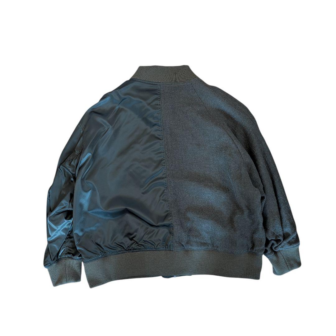 STOF ストフ 異素材 ドッキング MA1 フライトジャケット 二重人格 緑