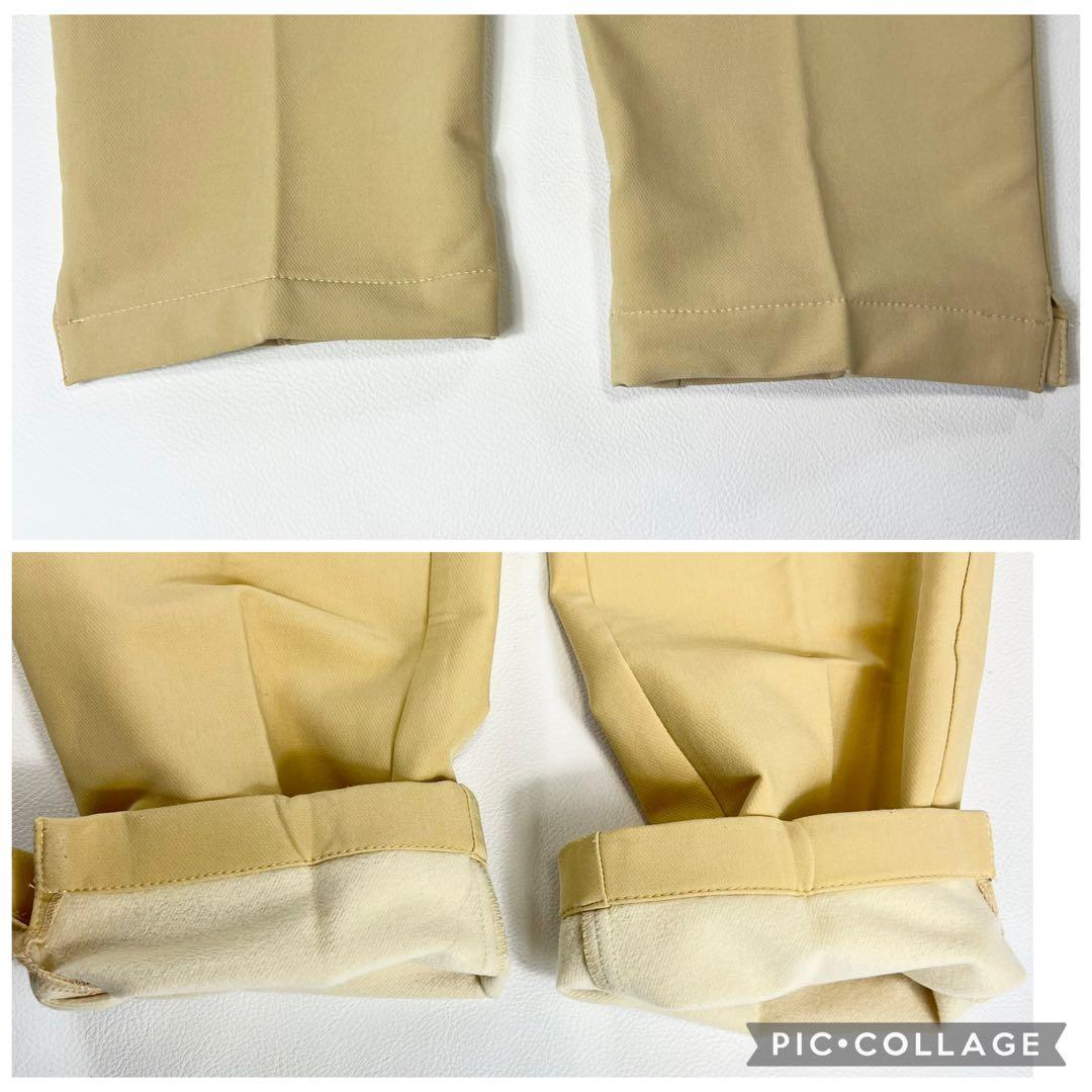 【美品】デサントゴルフ パンツ メンズウェア XL 裏起毛 ストレッチ ベージュ