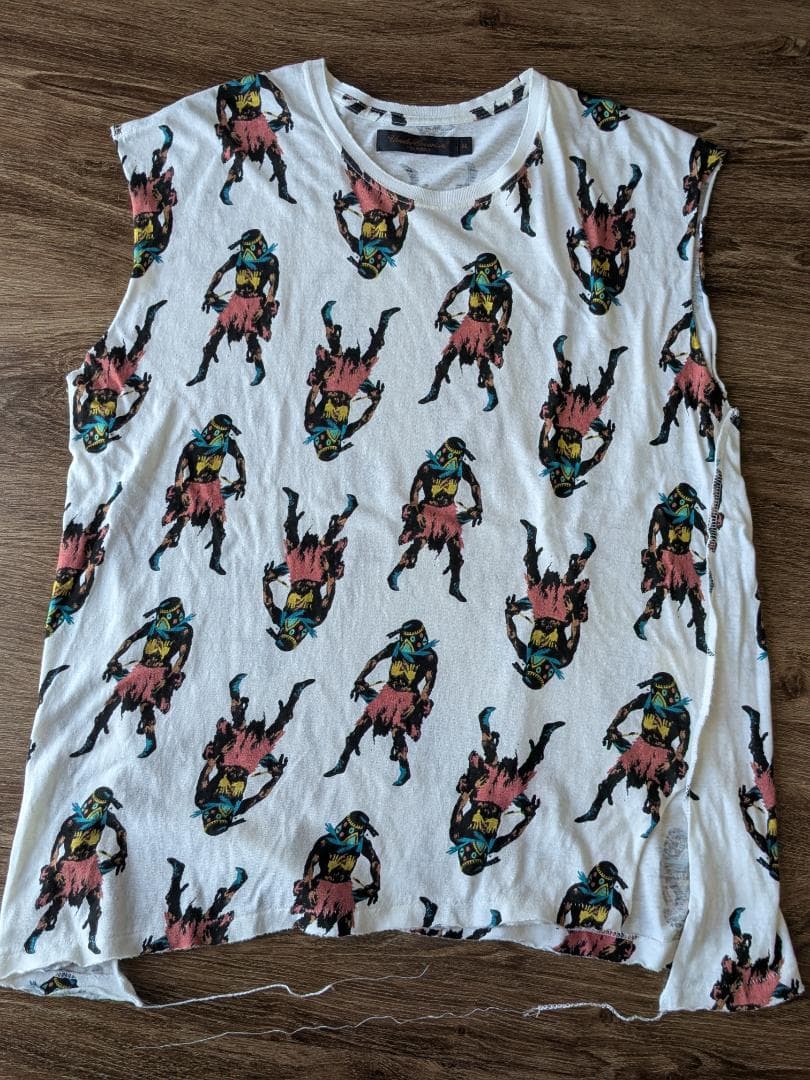 アンダーカバー 2003SS 総柄ノースリーブ Tシャツ scab期