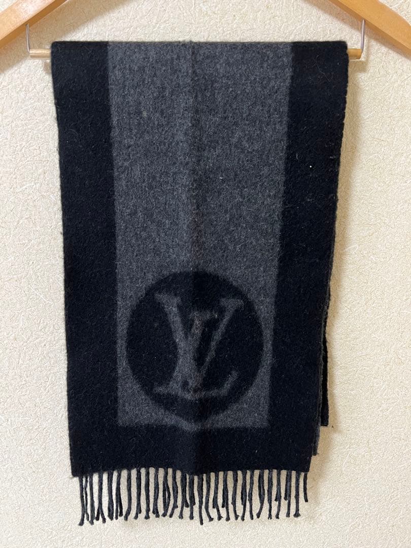 LOUIS VUITTON マフラー グレー ブラック