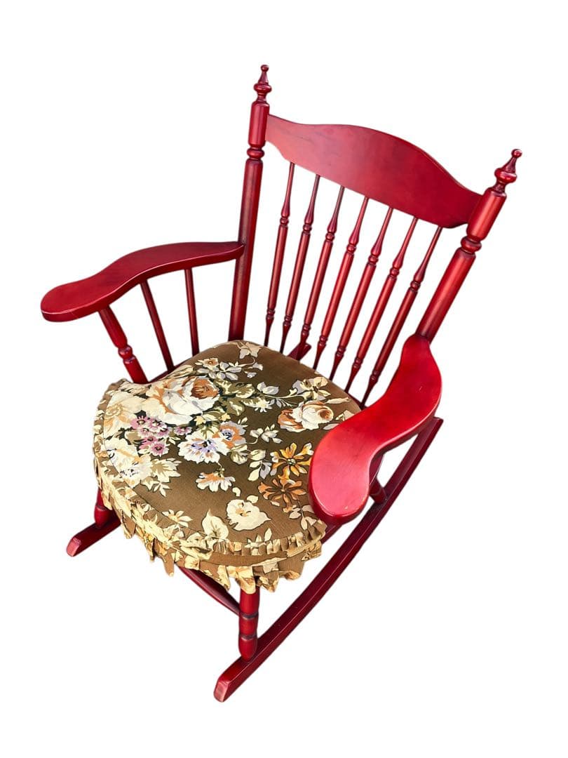 【美品】東洋ファニチャー ロッキングチェア アンティーク レトロ 椅子 赤