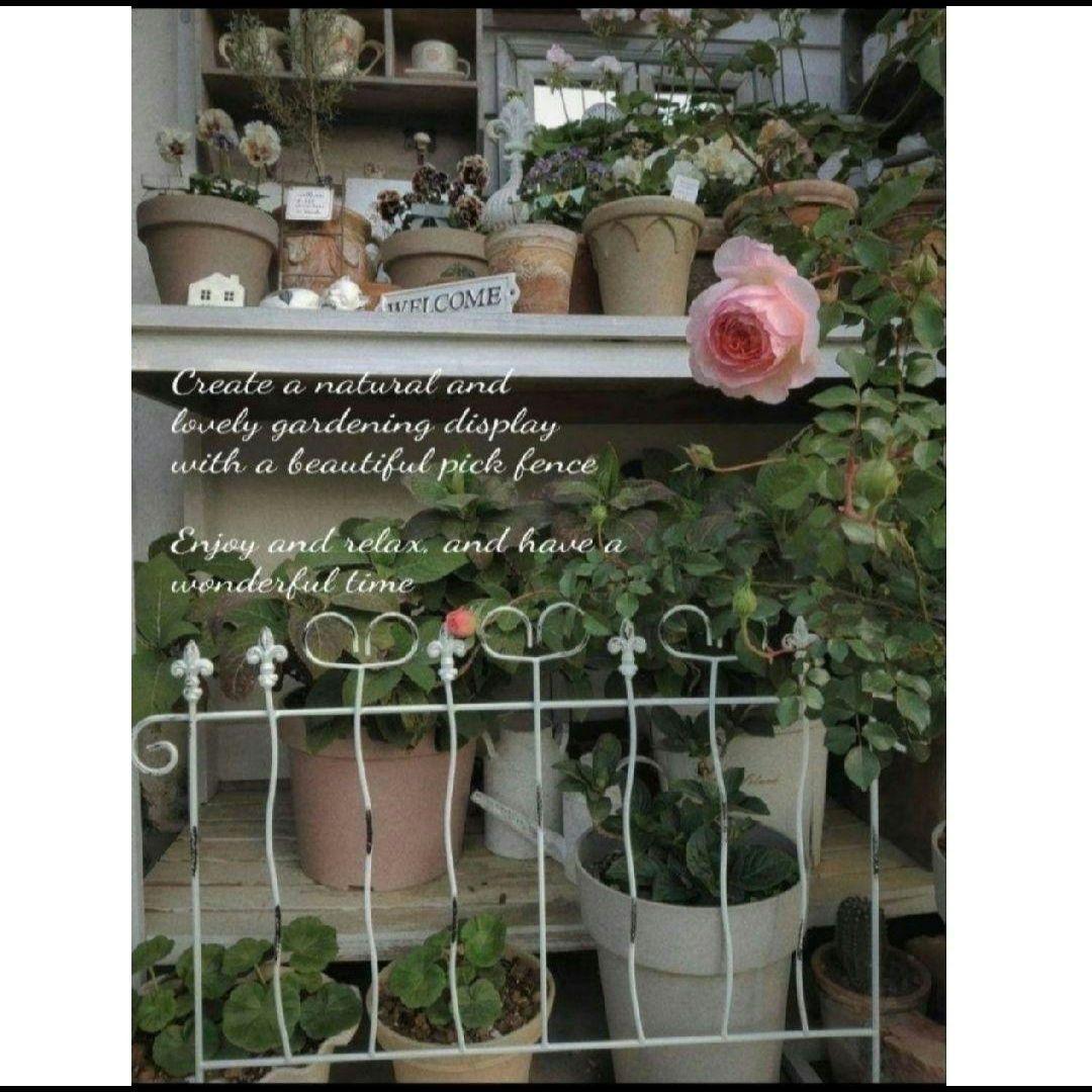 庭の演出に最適なアイテム♡アンティーク調アイアンピックフェンス(2枚セット)♡