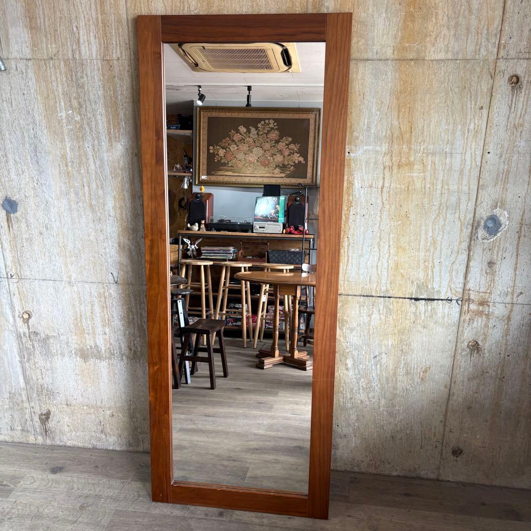 ウォルナット材　大型ミラー　姿見　180cm
