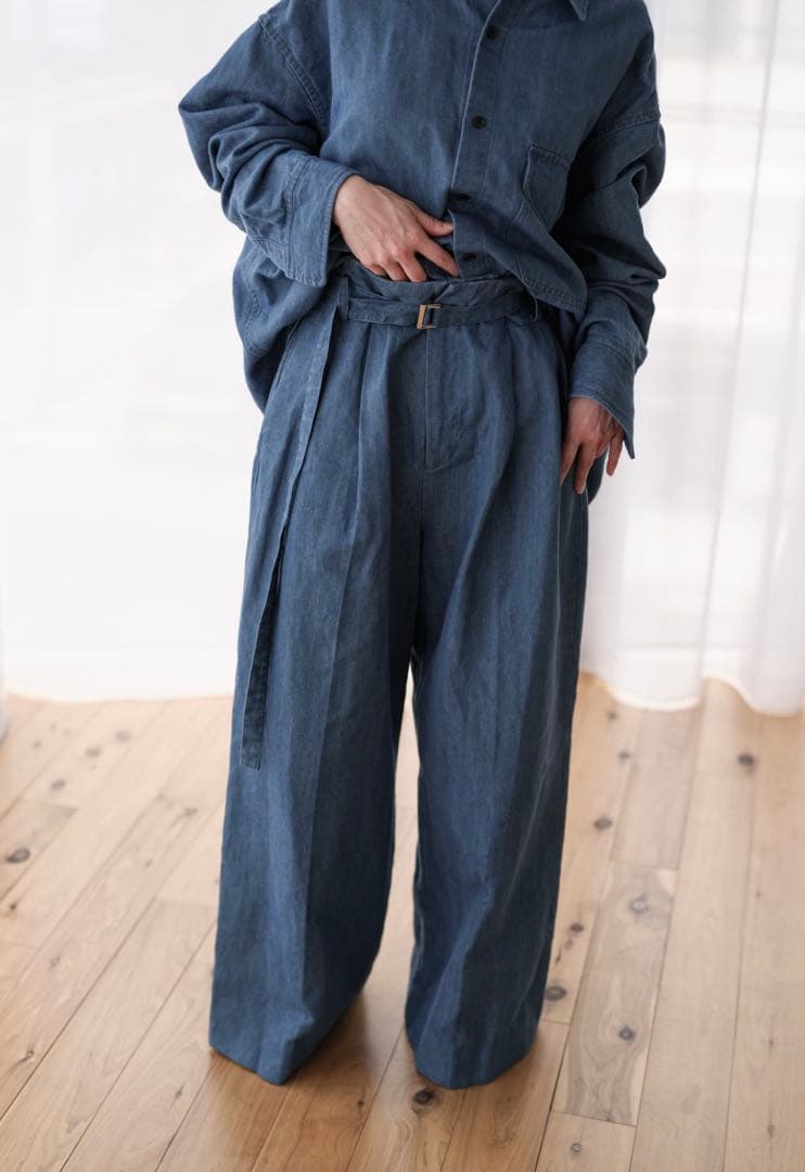 roughlow ♡ デニム　サイズレス　ワイドパンツsize2