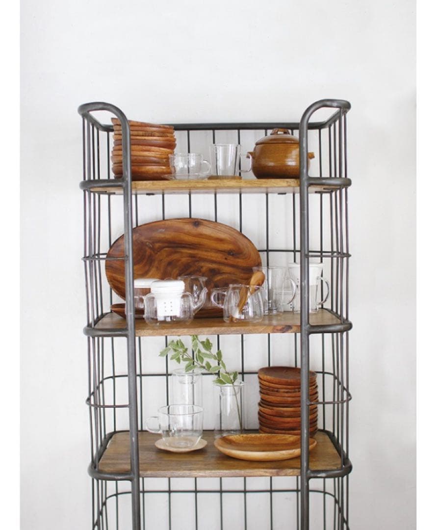 アイアン ラック 鉄板 インダストリアル 棚 高さ160cm