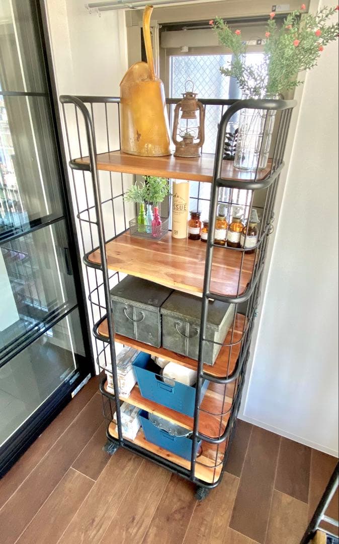 アイアン ラック 鉄板 インダストリアル 棚 高さ160cm