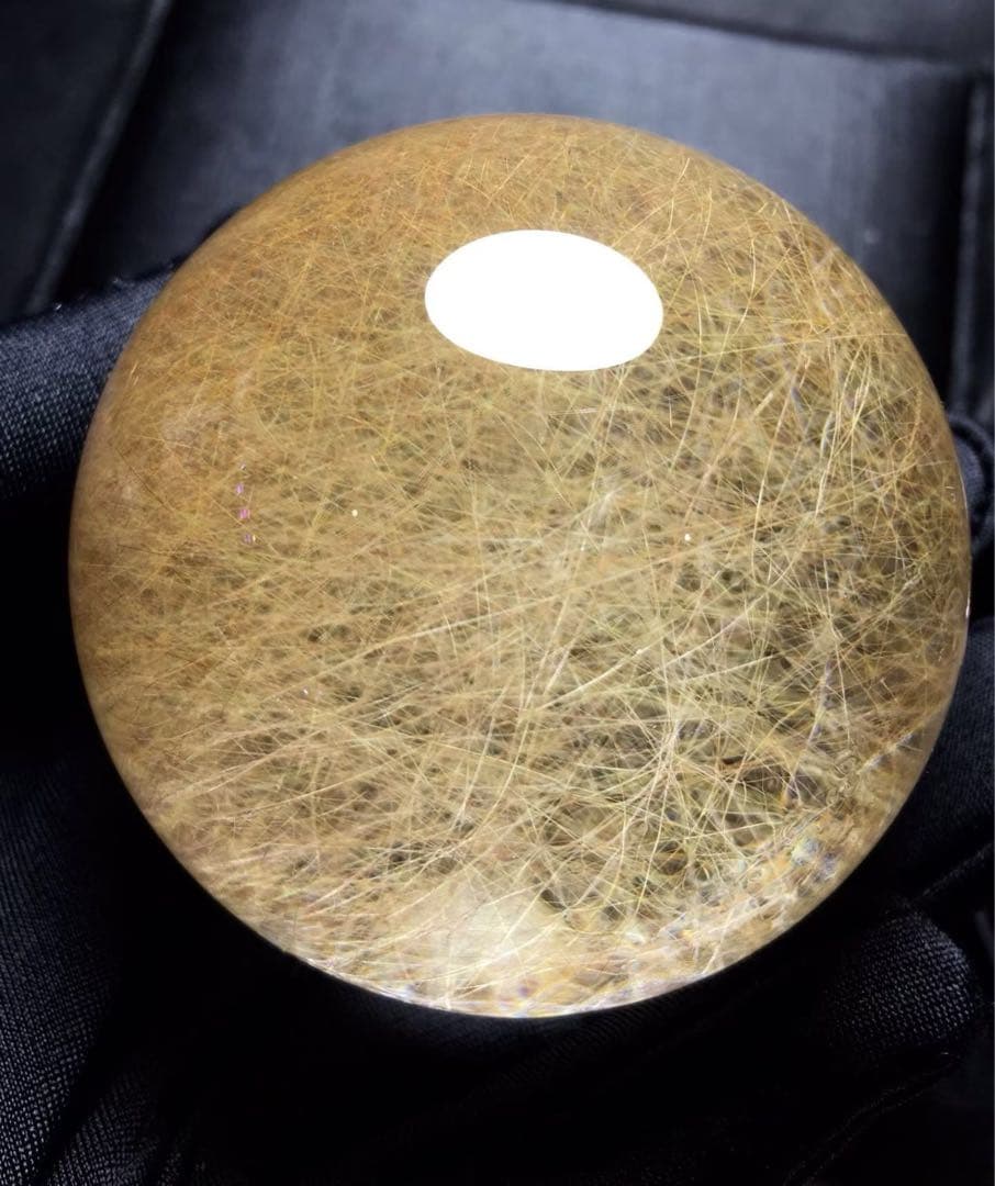 ⭐︎【天然】ゴールド ルチル クオーツ 置物 54mm 221g