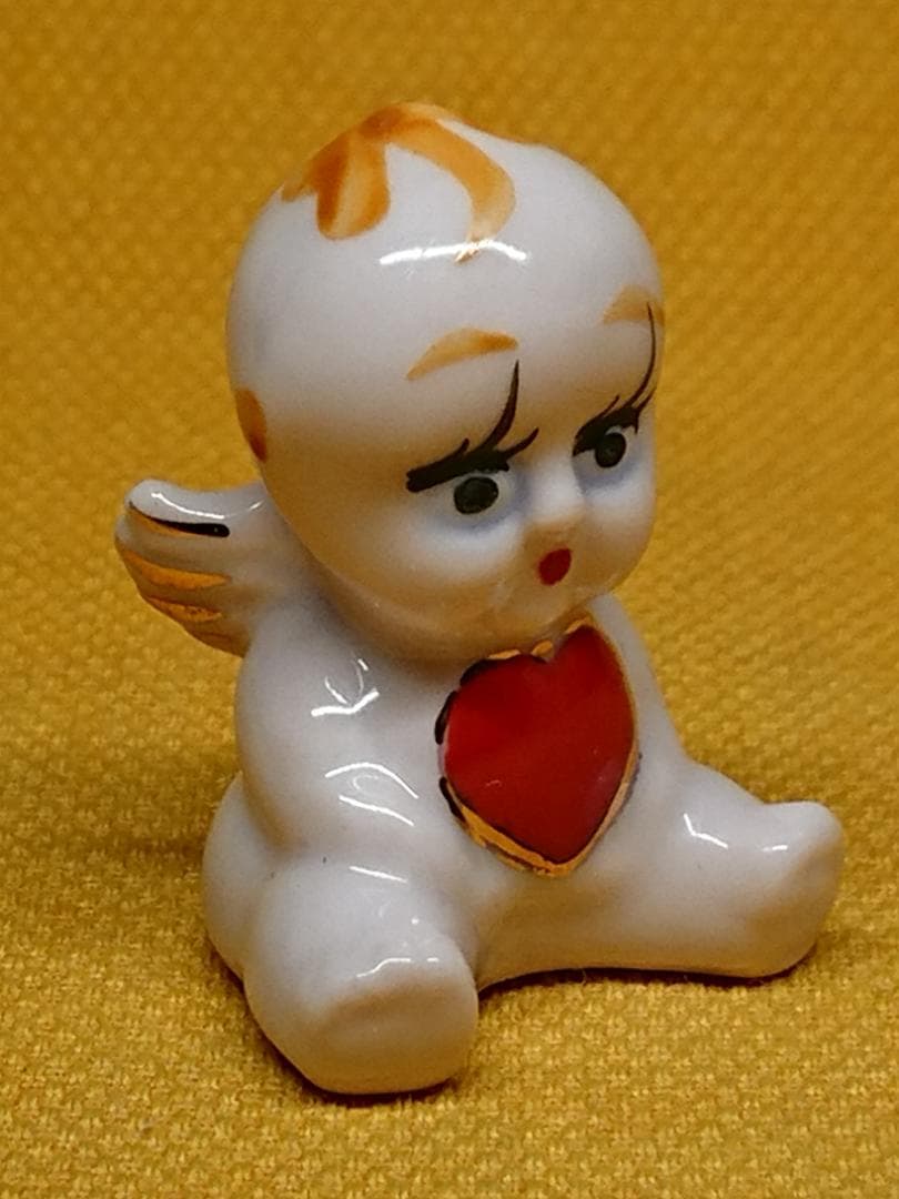 人形　キューピー　天使　陶器　置物　インテリア　工芸品　美術品　A2846