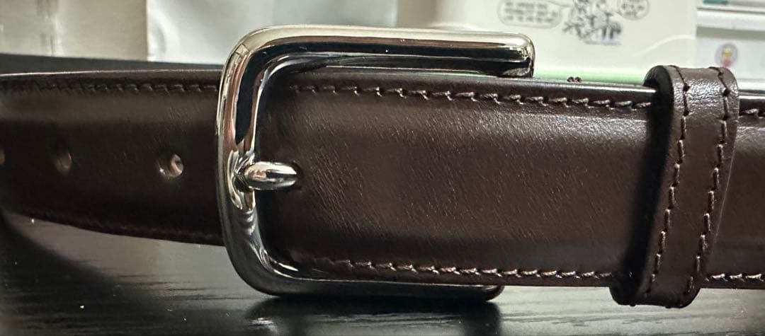 「美品」BEORMA LEATHER COMPANYダークブラウンレザーベルト