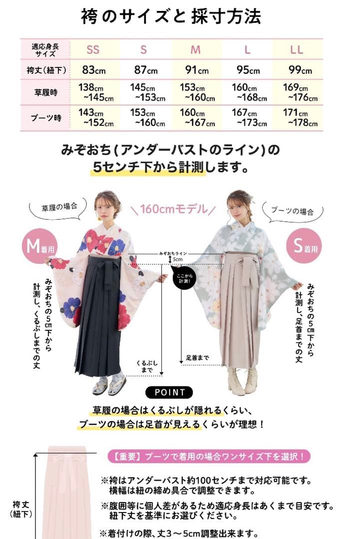 【着付けセット】袴　150 くすみピンク　小花