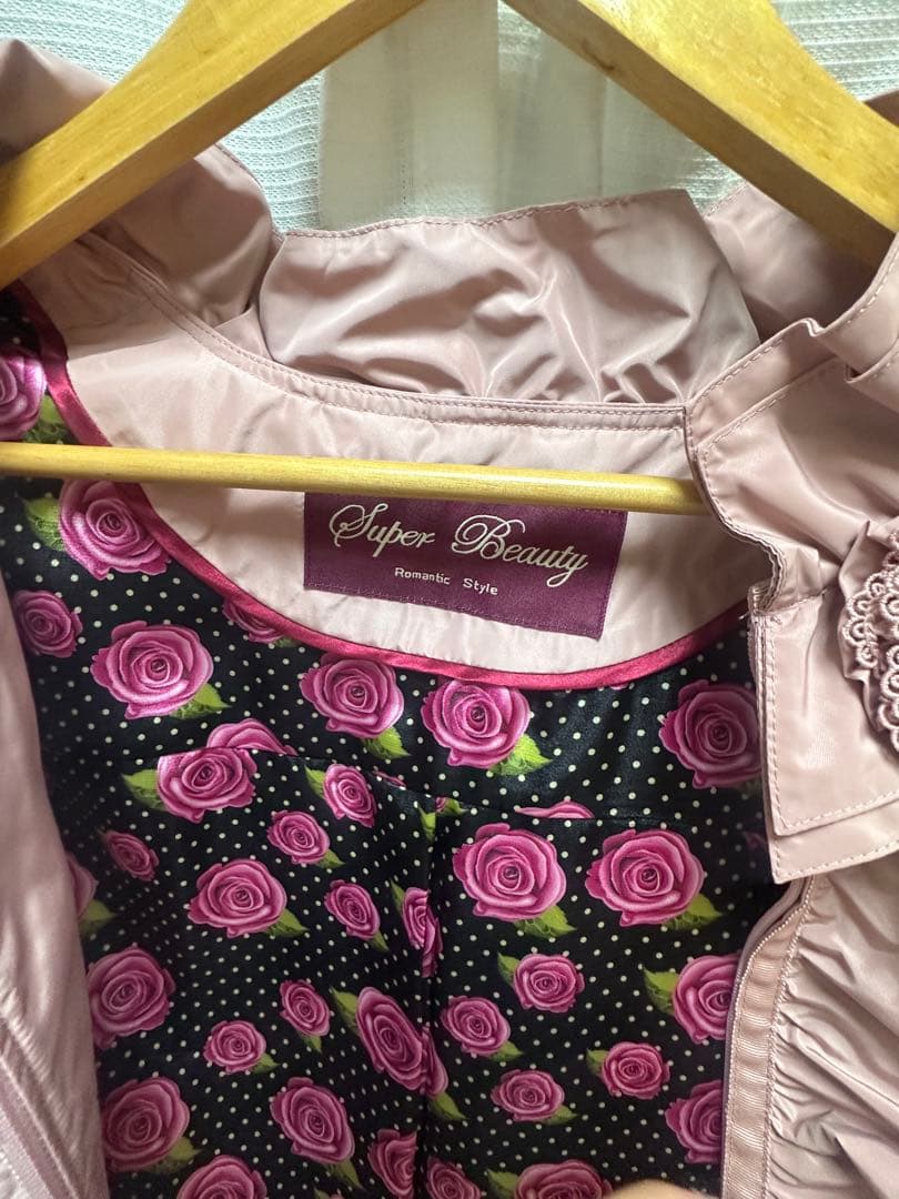 スーパービューティー♡ スタンドフリル衿ウェストニット切替ジャケット