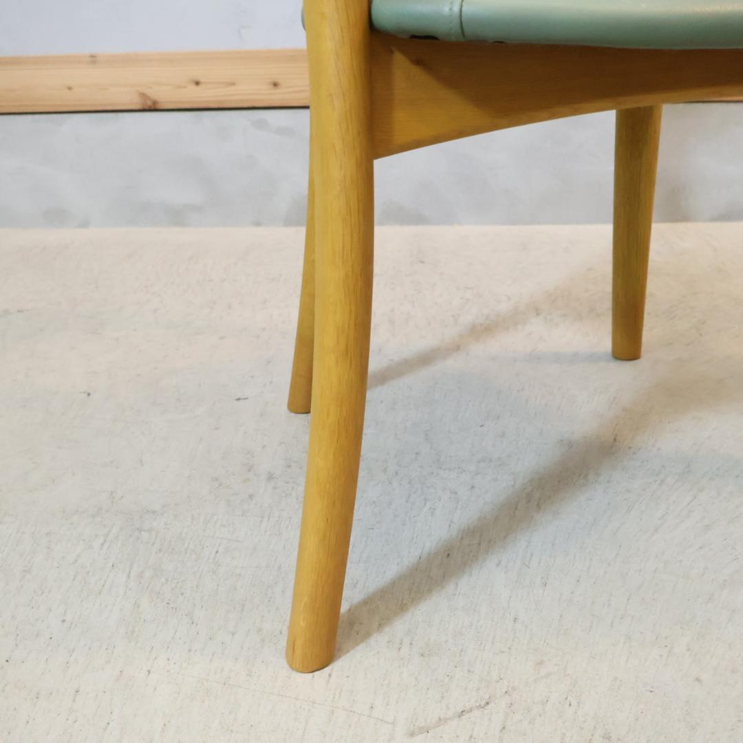 HIDA 飛騨産業 オーク材 ダイニングチェア 2脚セット アームチェア 和