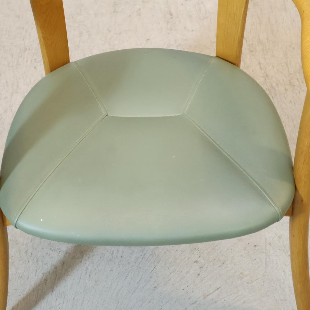 HIDA 飛騨産業 オーク材 ダイニングチェア 2脚セット アームチェア 和