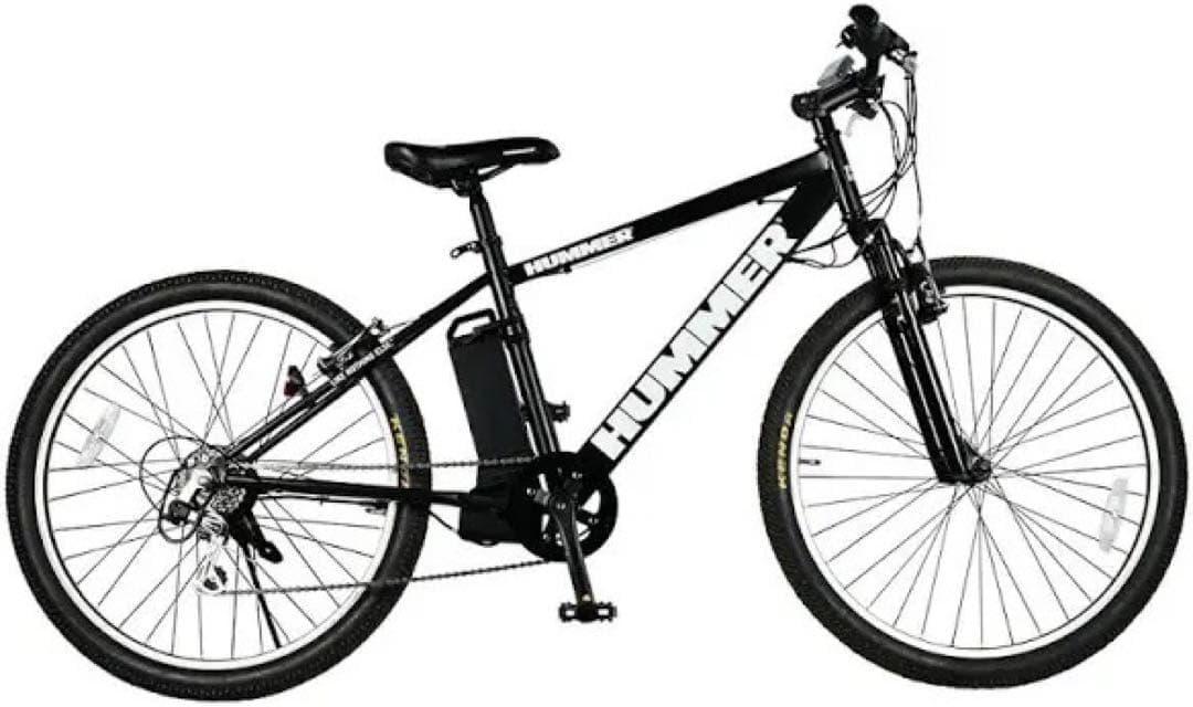 HUMMER 電動アシスト黒 7段ギア　ハマー　ロードバイク