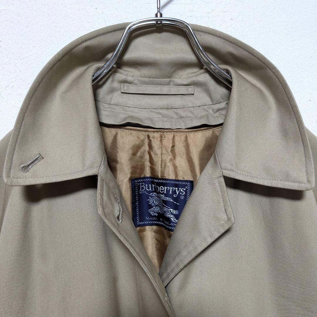 美品 英国製 80s バーバリー ステンカラーコート レディース ウールライナー
