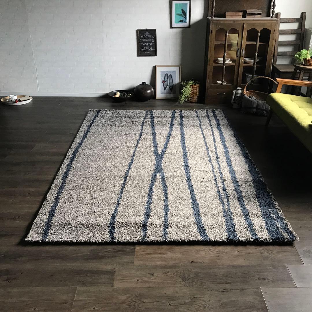 ラグ ラグマット 159x227cm カーペット ウィルトン織 ストライプ