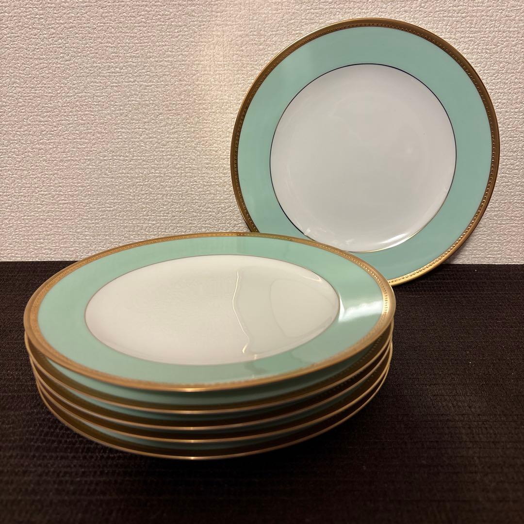 大倉陶園　メイグリーン　デザートプレート　20cm 金彩金蝕