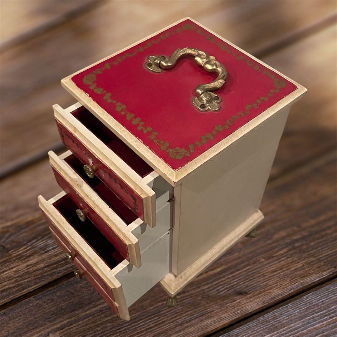 早い者勝ち価格♪　アンティーク　ミニチェスト　ジュエリーボックス　オルゴール