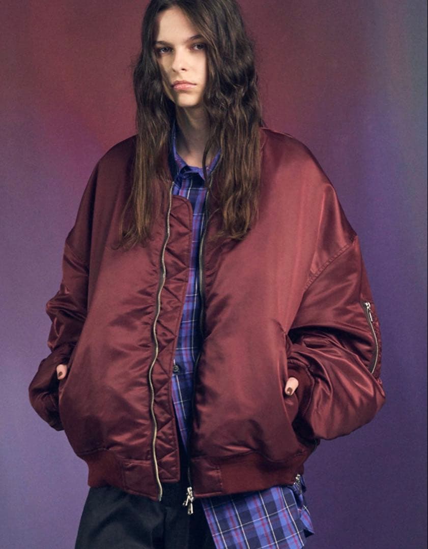 MAISON SPECIALプライムオーバーナイロンMA-1ボンバージャケット