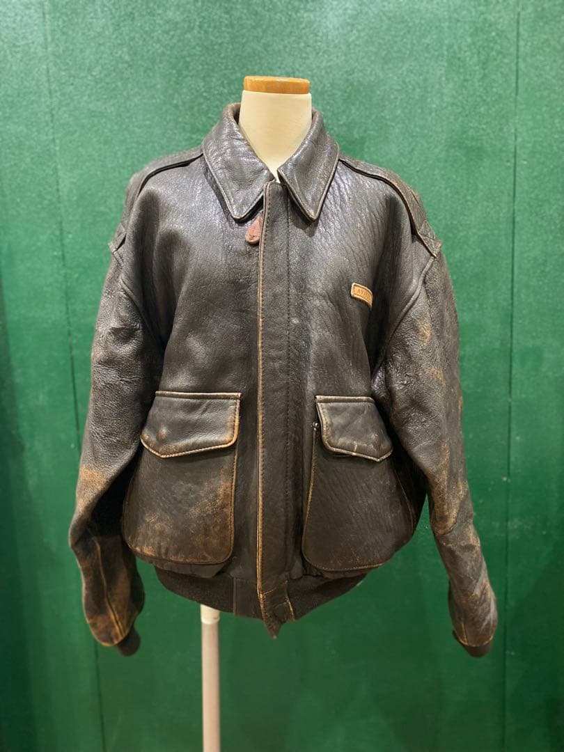 d*3様 希少 アヴィレックス レザージャケット　ピンナップガール 90s ビン